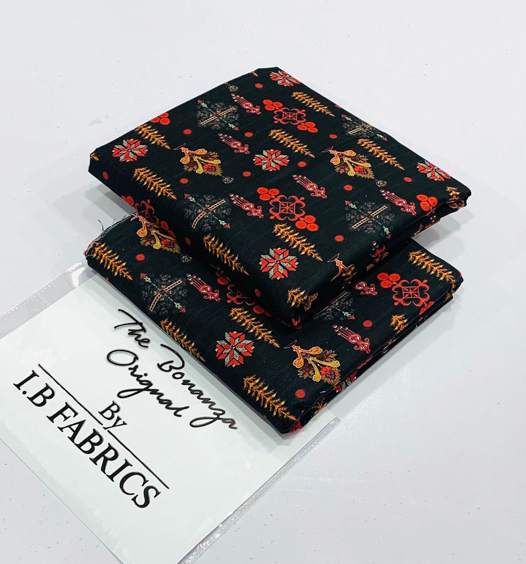 NEW COLLECTION . BONANZA 2PC KHADDER ALLOVER SHIRT