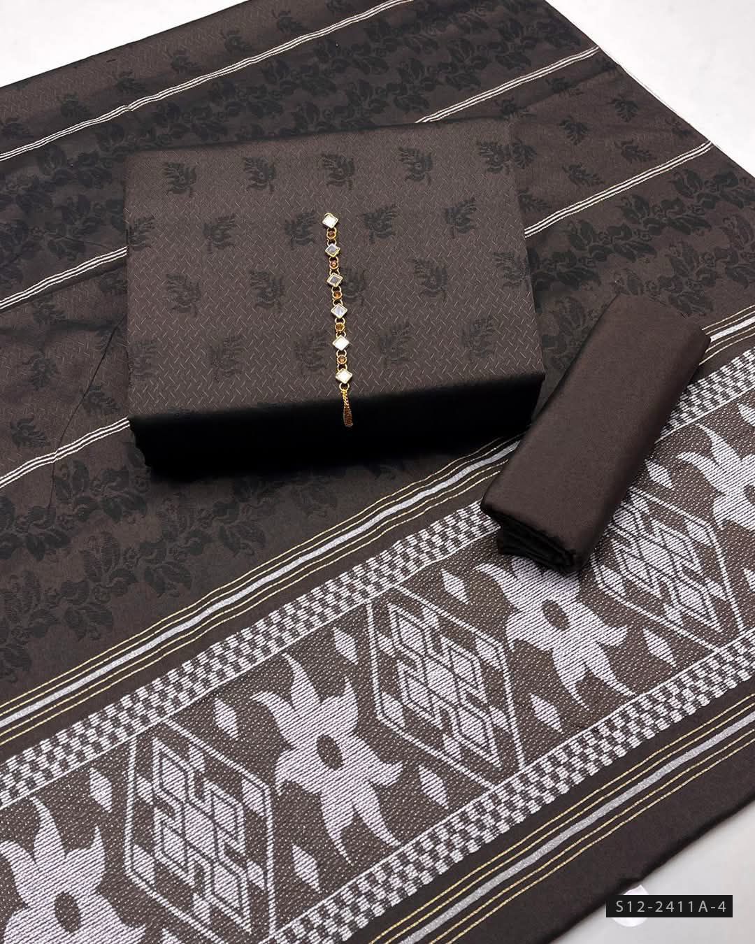 Premium 3-Piece Multani Khaadi Sussi Jacquard Suit with 🧣 Shawl