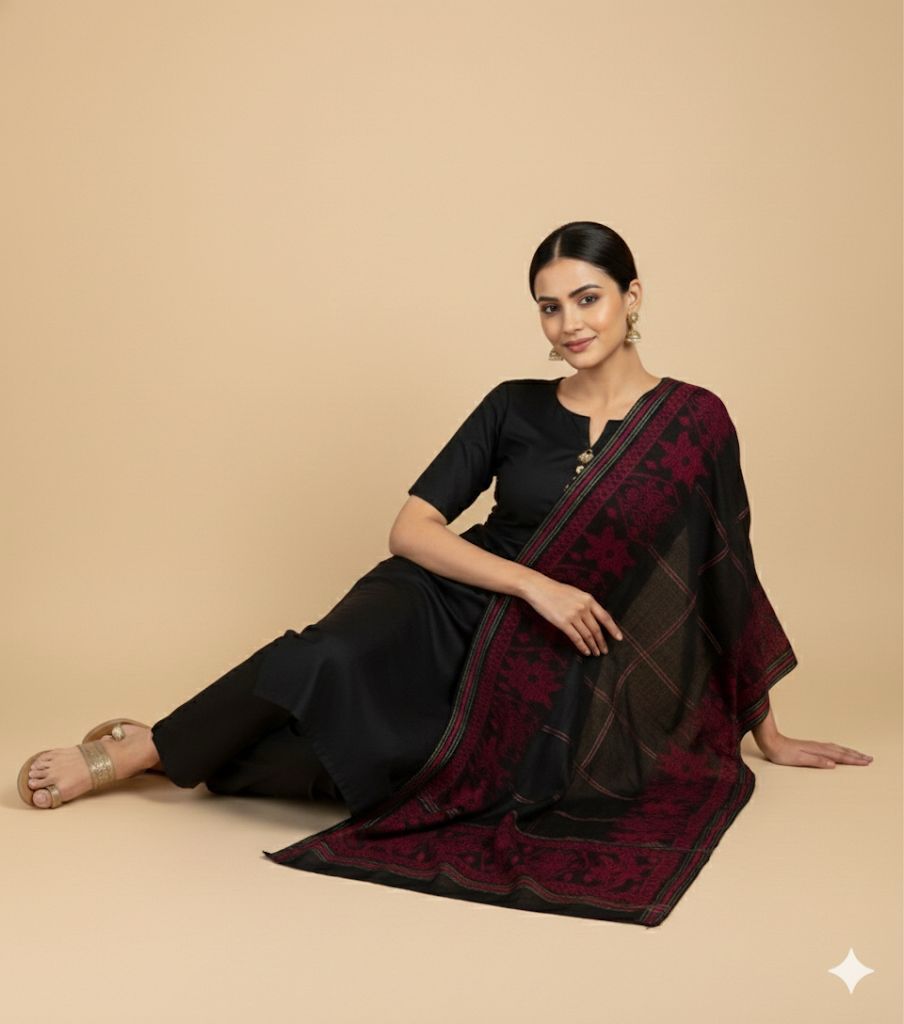 Premium 3-Piece Multani Khaadi Sussi Jacquard Suit with 🧣 Shawl