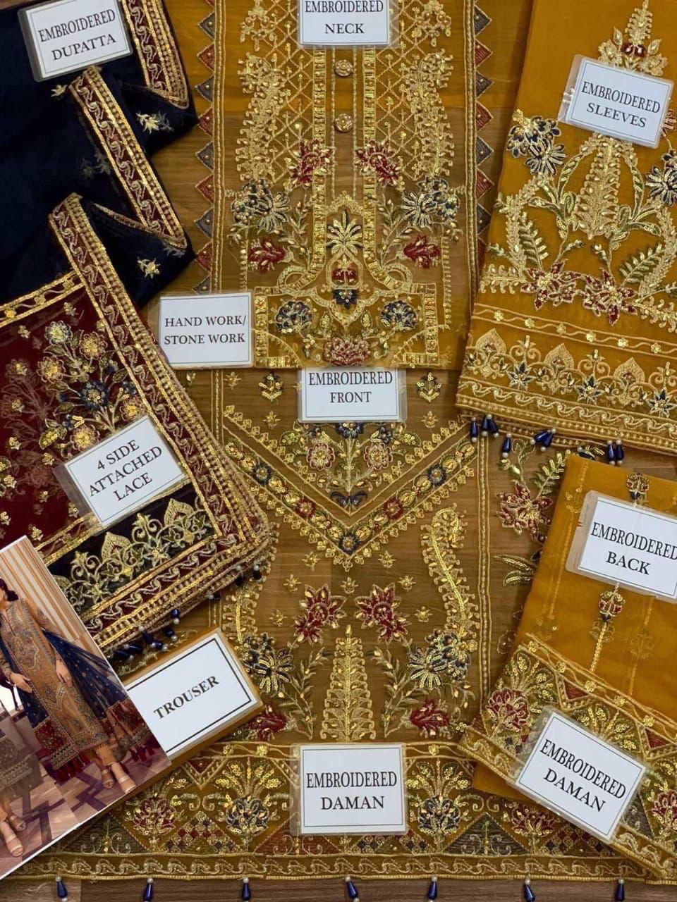 ORGANZA EMBROIDERED SEQUENCE MOST DEMANDED ARTICLE FESTIVE COLLECTION