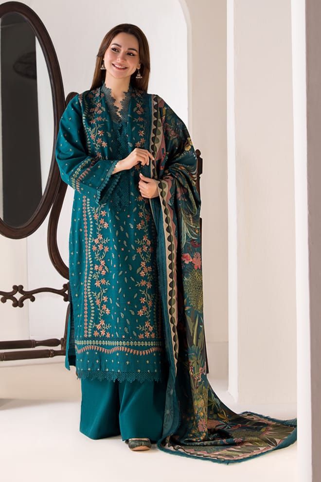 DHANAK 3PC EMBROIDERED