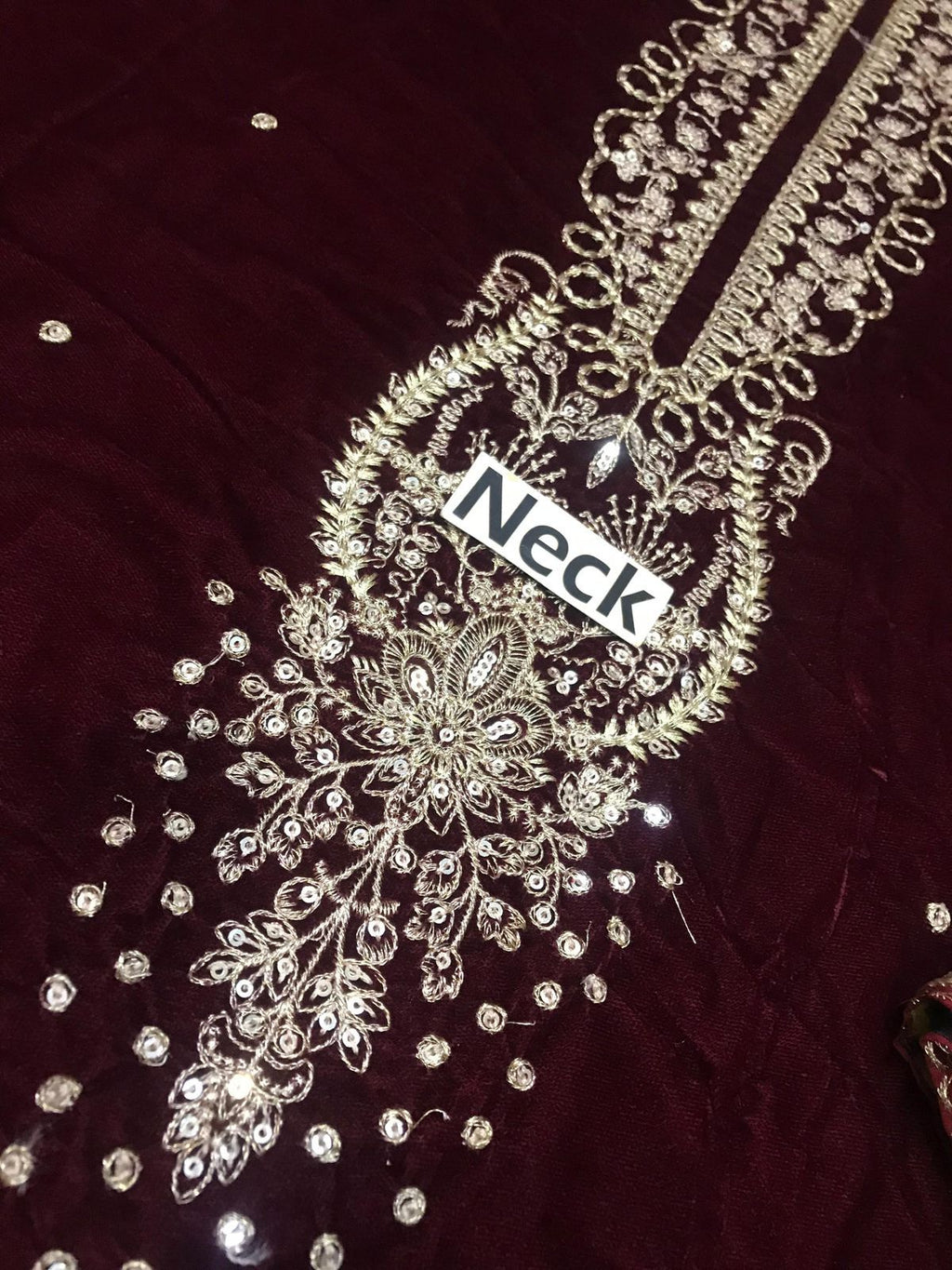 JAZMINE -  Premium Embroidered Velvet 3-Piece Suit.