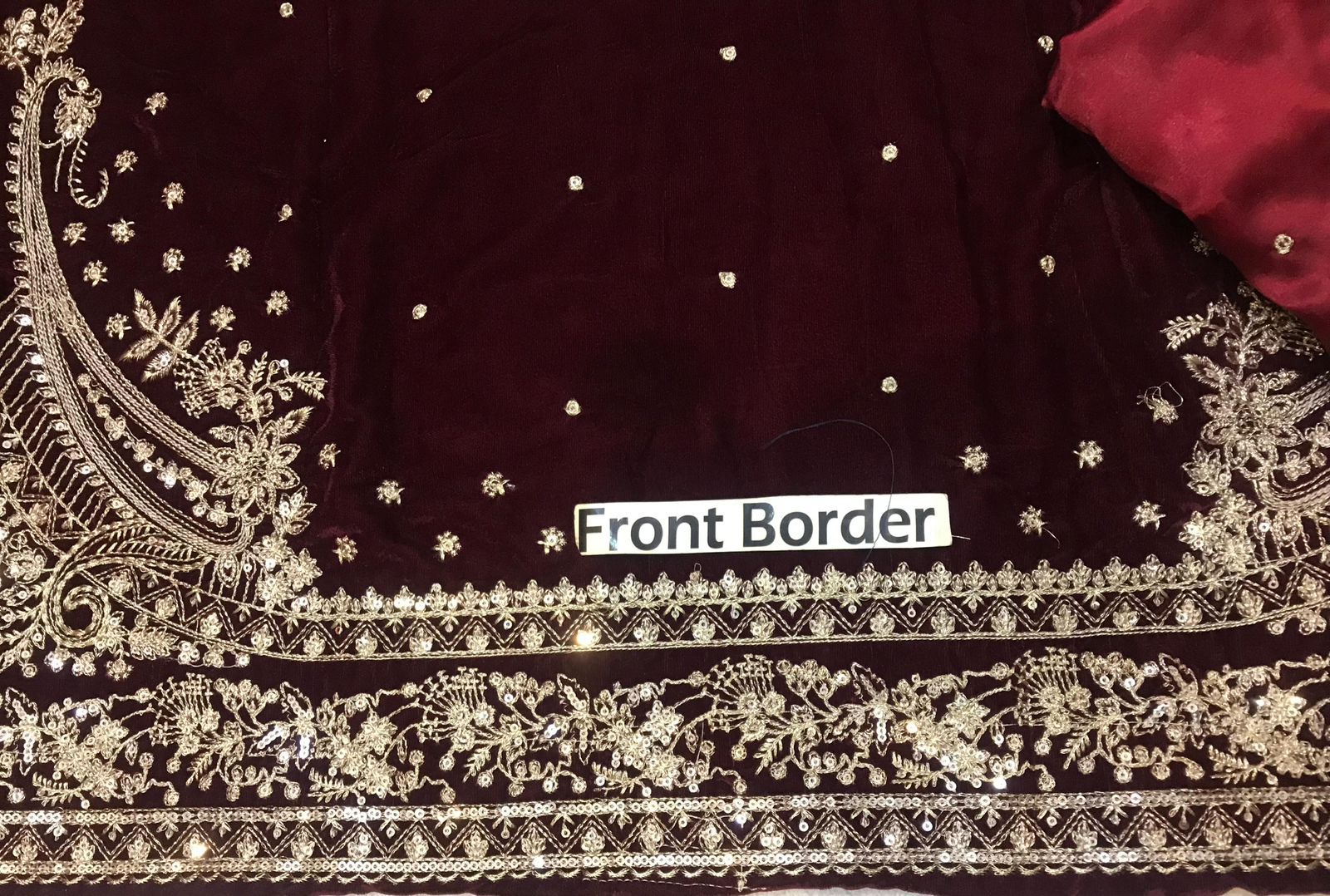 JAZMINE -  Premium Embroidered Velvet 3-Piece Suit.